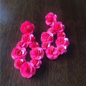 Statement pink earrings